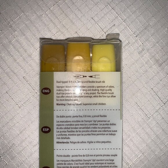 Stampin Up Blendabilities Daffodil Delight Markers Dual Tip Ink 3-Pack Yellow - Picture 4 of 7
